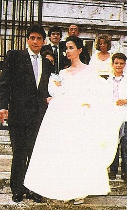 Un ricordo del giorno del matrimonio con Sergio Castellitto nel 1987