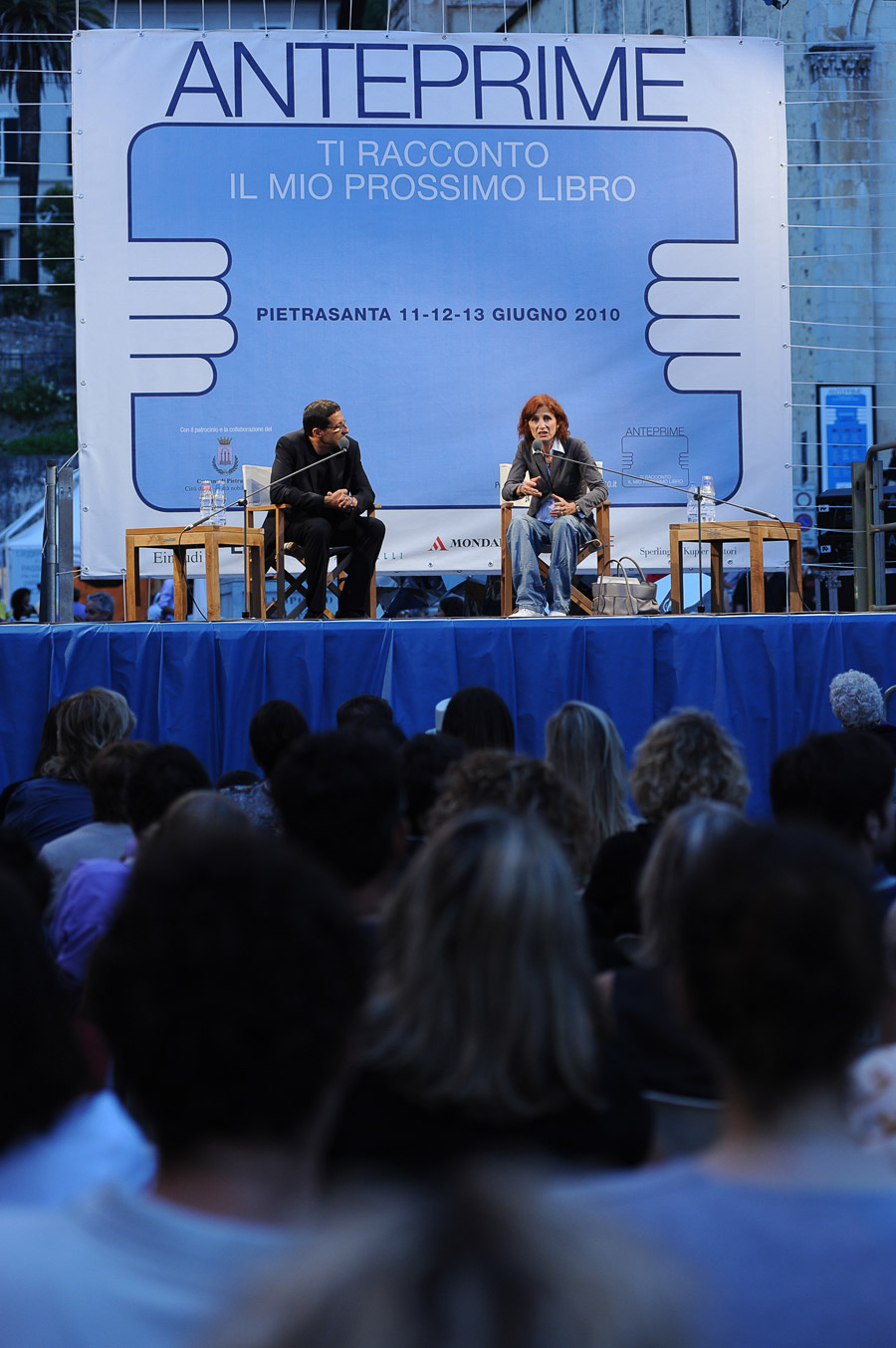 Margaret a Pietrasanta al Festival Anteprime nel 2010 per raccontare ai suoi lettori i suoi progetti e la sua scrittura.